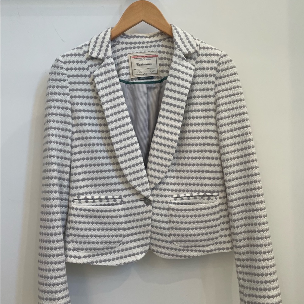 Anthropologie, Cartonnier, lightweight seer sucker blazer, 2